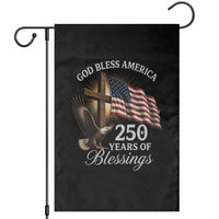 God Bless America 250 Years Of Blessings Garden Flag US 250th Anniversary Bald Eagle American Flag