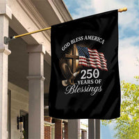 God Bless America 250 Years Of Blessings Garden Flag US 250th Anniversary Bald Eagle American Flag