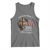 God Bless America 250 Years Of Blessings Tank Top US 250th Anniversary Bald Eagle American Flag