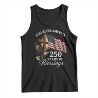 God Bless America 250 Years Of Blessings Tank Top US 250th Anniversary Bald Eagle American Flag