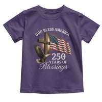 God Bless America 250 Years Of Blessings Toddler T Shirt US 250th Anniversary Bald Eagle American Flag