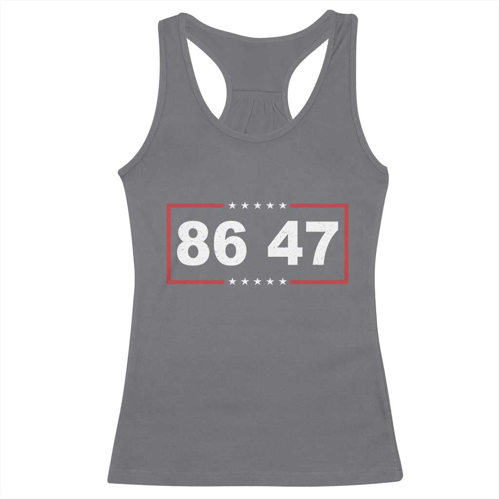 Vintage 8647 Racerback Tank Top US Political FDT Stars And Stripes