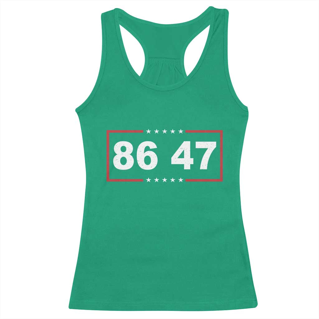 Vintage 8647 Racerback Tank Top US Political FDT Stars And Stripes