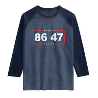 Vintage 8647 Raglan Shirt US Political FDT Stars And Stripes