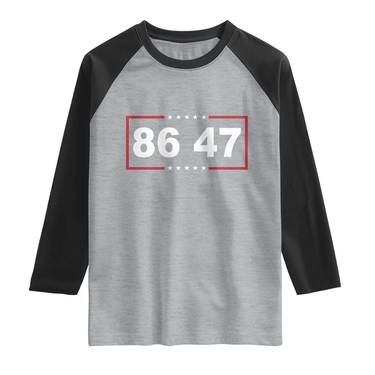 Vintage 8647 Raglan Shirt US Political FDT Stars And Stripes