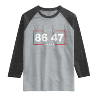 Vintage 8647 Raglan Shirt US Political FDT Stars And Stripes