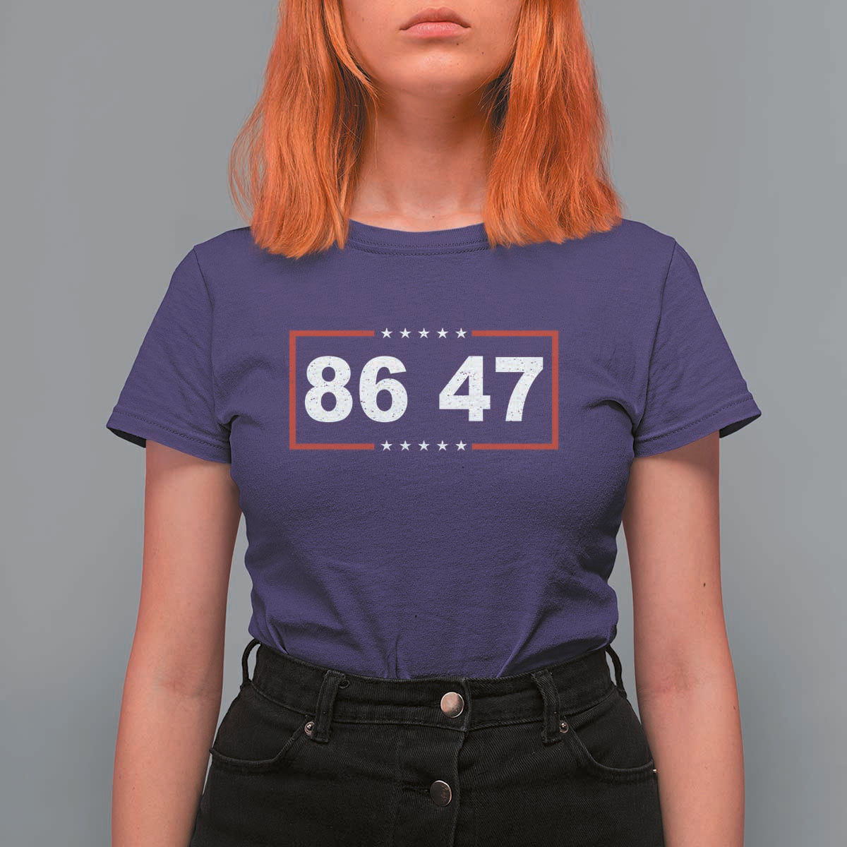 Vintage 8647 T Shirt For Women US Political FDT Stars And Stripes