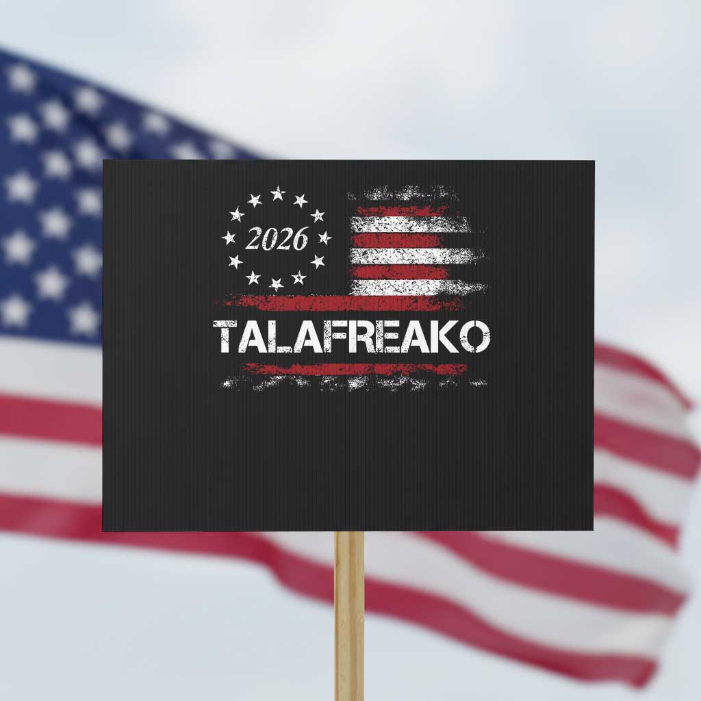 Talafreako James Talarico 2026 Protest Sign US Senate Texas Vintage American Flag