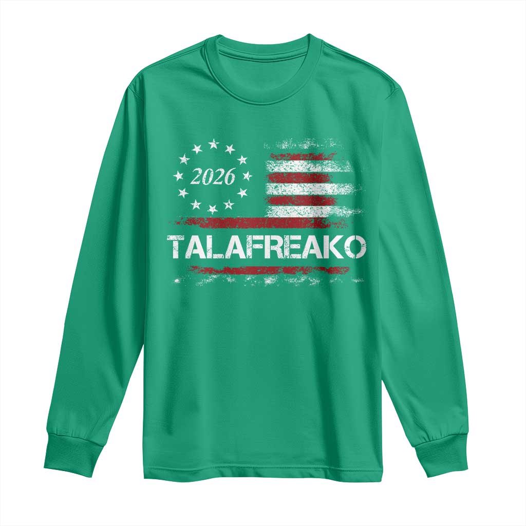 Talafreako James Talarico 2026 Long Sleeve Shirt US Senate Texas Vintage American Flag