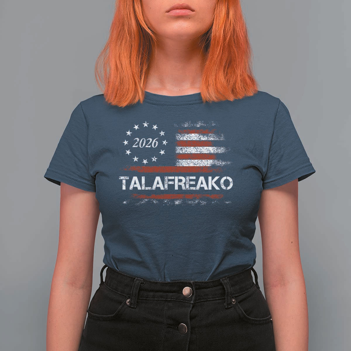 Talafreako James Talarico 2026 T Shirt For Women US Senate Texas Vintage American Flag
