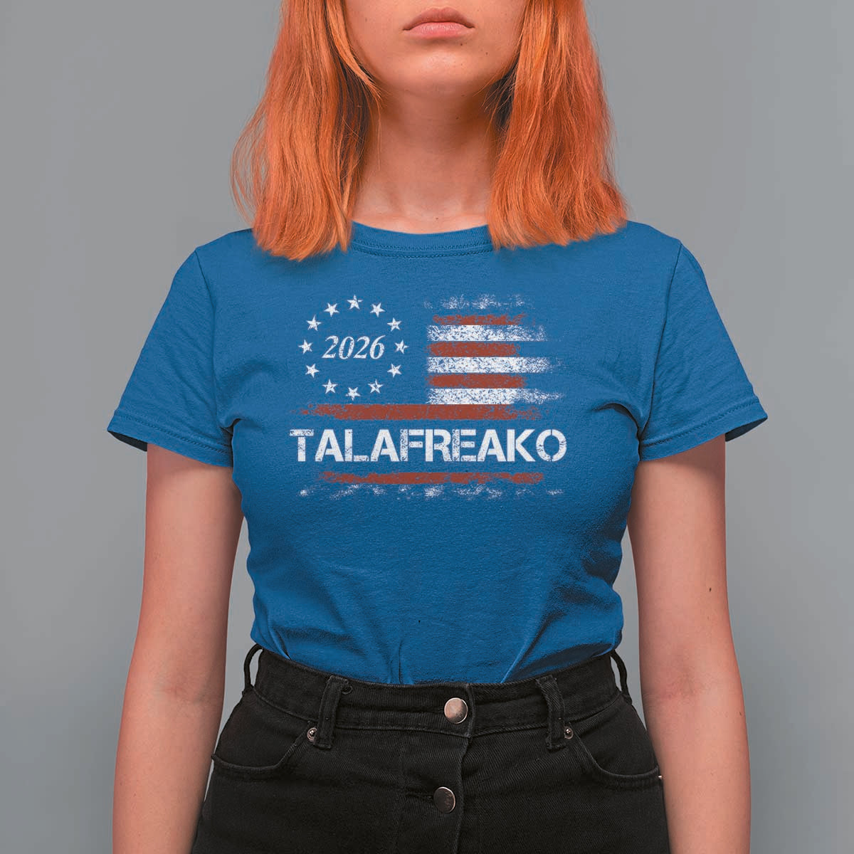 Talafreako James Talarico 2026 T Shirt For Women US Senate Texas Vintage American Flag