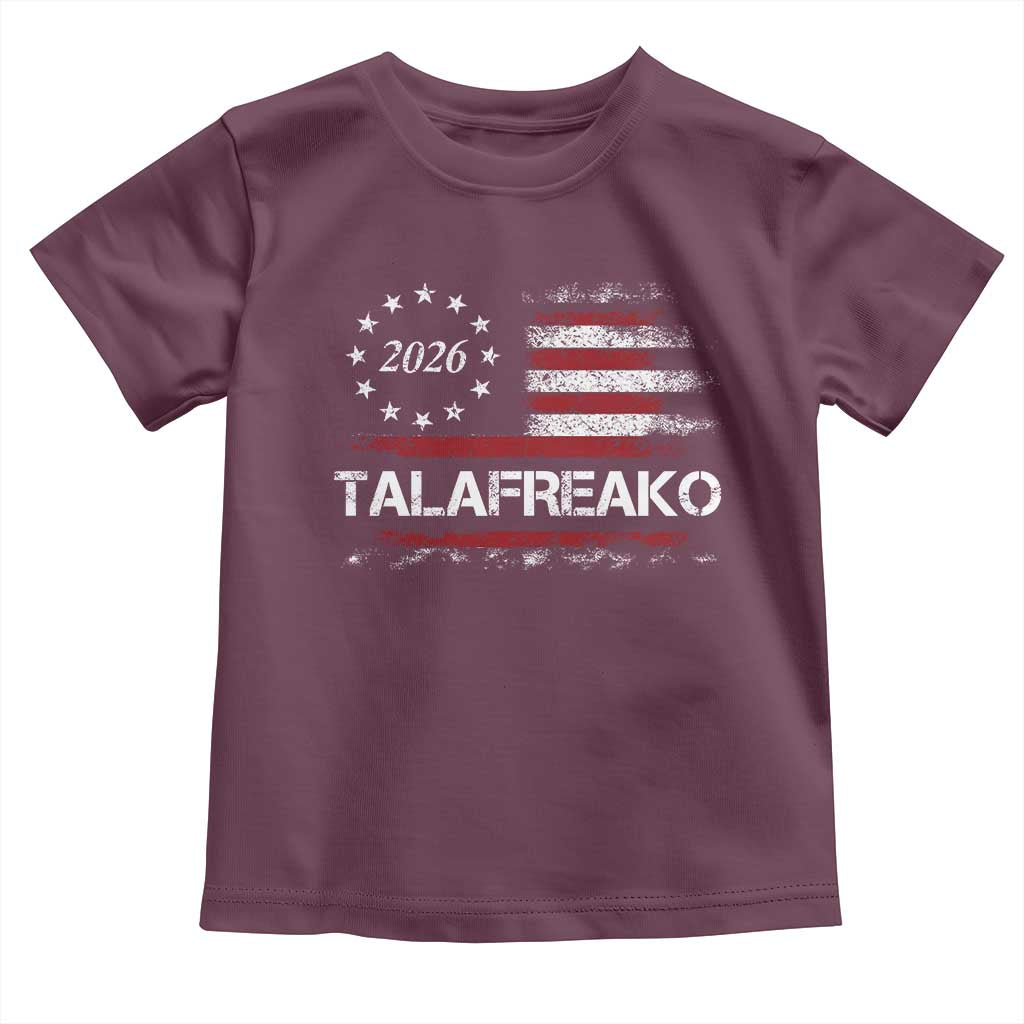 Talafreako James Talarico 2026 Toddler T Shirt US Senate Texas Vintage American Flag