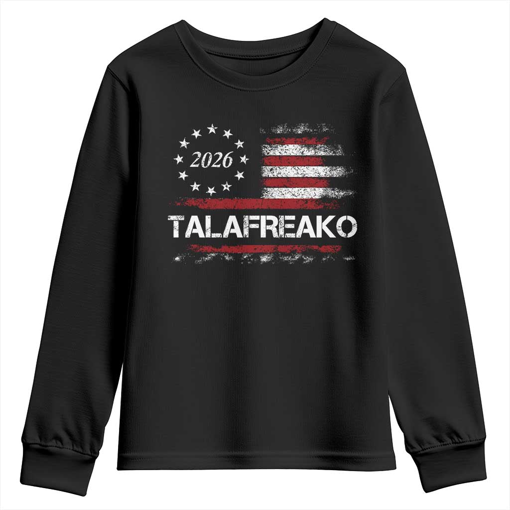 Talafreako James Talarico 2026 Youth Sweatshirt US Senate Texas Vintage American Flag