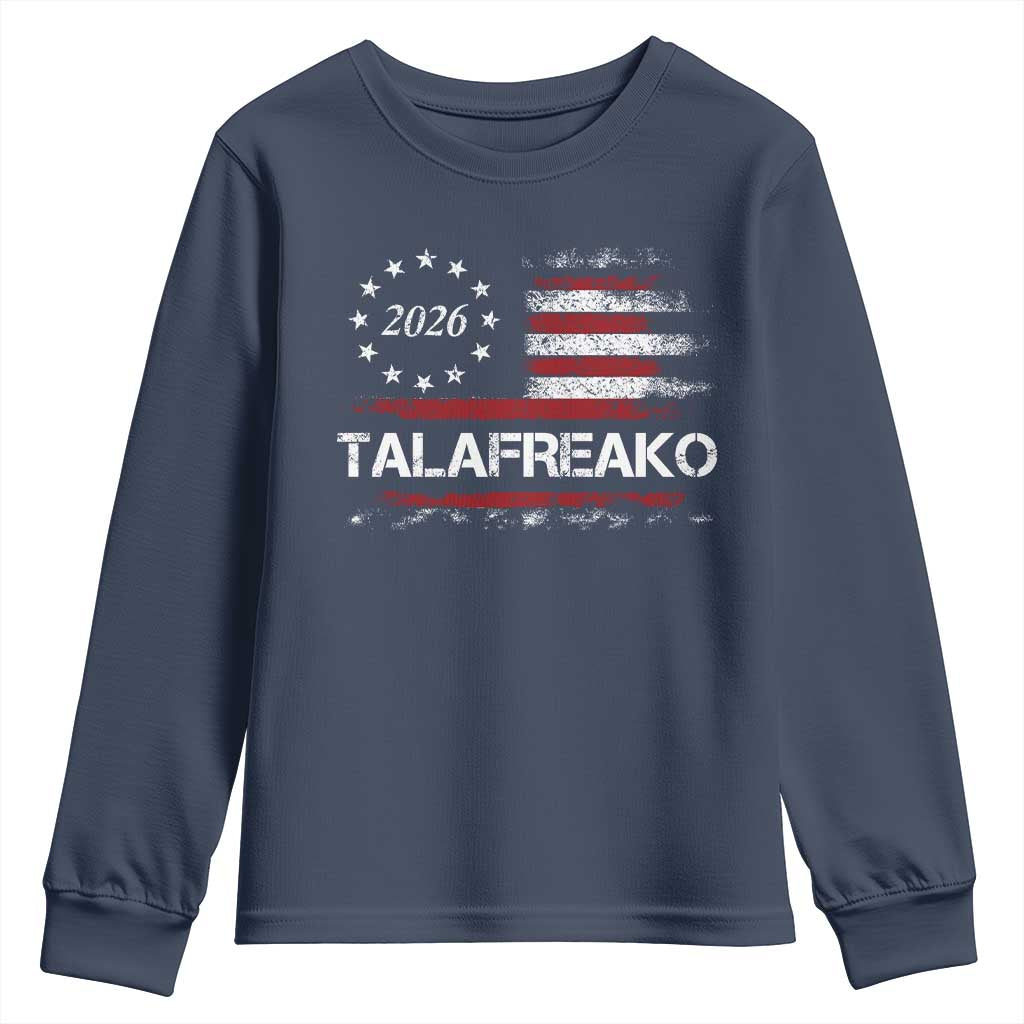 Talafreako James Talarico 2026 Youth Sweatshirt US Senate Texas Vintage American Flag