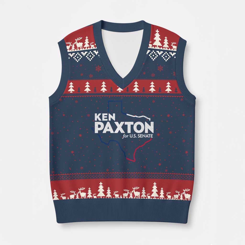 Ken Paxton for US Senate V-Neck Knit Sweater Vest Texas Senate Race 2026