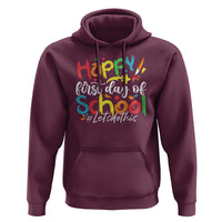Happy First Day Of School Hoodie Artists Brushes Art Class - Wonder Print Shop