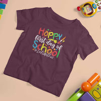 Happy First Day Of School T Shirt For Kid Artists Brushes Art Class - Wonder Print Shop