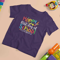 Happy First Day Of School T Shirt For Kid Artists Brushes Art Class - Wonder Print Shop