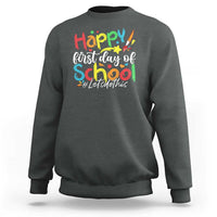 Happy First Day Of School Sweatshirt Artists Brushes Art Class - Wonder Print Shop