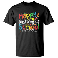 Happy First Day Of School T Shirt Artists Brushes Art Class - Wonder Print Shop