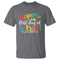 Happy First Day Of School T Shirt Artists Brushes Art Class - Wonder Print Shop