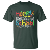 Happy First Day Of School T Shirt Artists Brushes Art Class - Wonder Print Shop