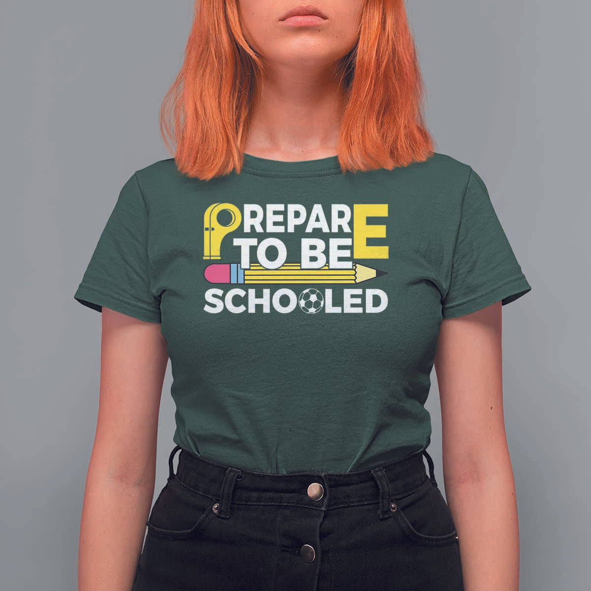 Funny PE Teacher T Shirt For Women Prepare To Be Schooled Back To School - Wonder Print Shop