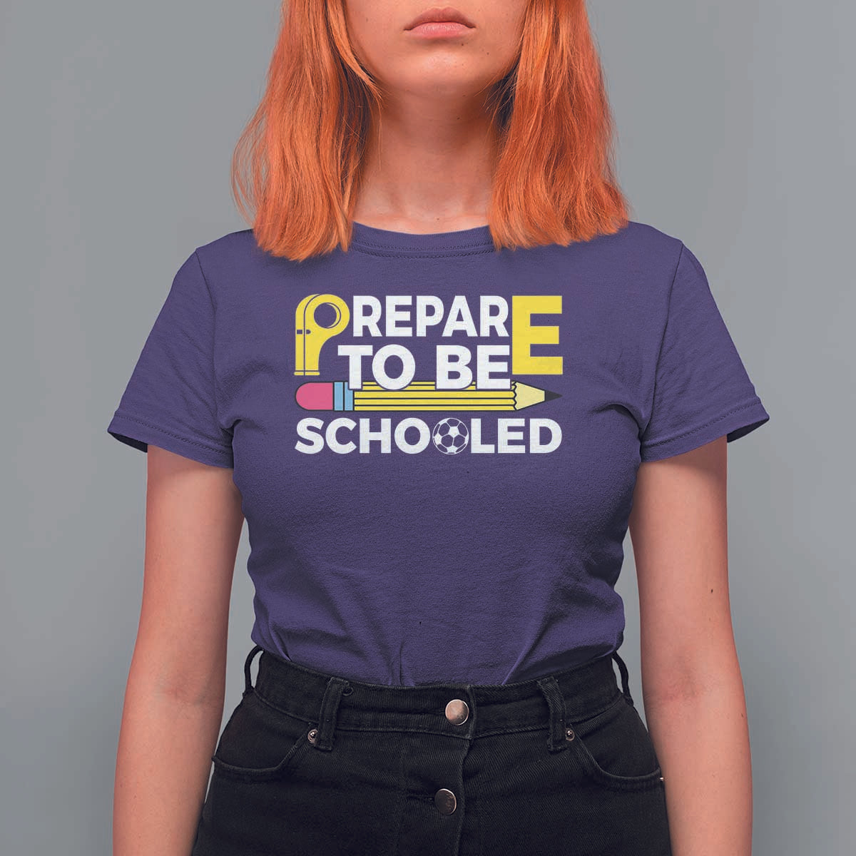 Funny PE Teacher T Shirt For Women Prepare To Be Schooled Back To School - Wonder Print Shop