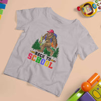 Funny Back To School Bigfoot T Shirt For Kid Backpack Pencil Basketball - Wonder Print Shop