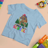 Funny Back To School Bigfoot T Shirt For Kid Backpack Pencil Basketball - Wonder Print Shop
