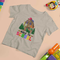 Funny Back To School Bigfoot T Shirt For Kid Backpack Pencil Basketball - Wonder Print Shop