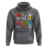 First Grade Rocks Hoodie Back To School Pencil - Wonder Print Shop