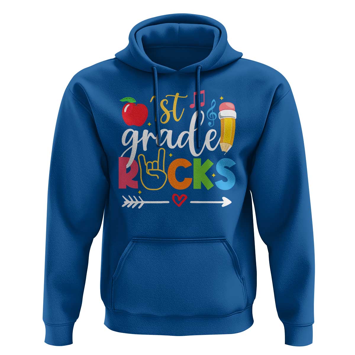 First Grade Rocks Hoodie Back To School Pencil - Wonder Print Shop