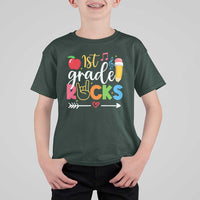 First Grade Rocks T Shirt For Kid Back To School Pencil - Wonder Print Shop