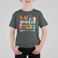 First Grade Rocks T Shirt For Kid Back To School Pencil - Wonder Print Shop