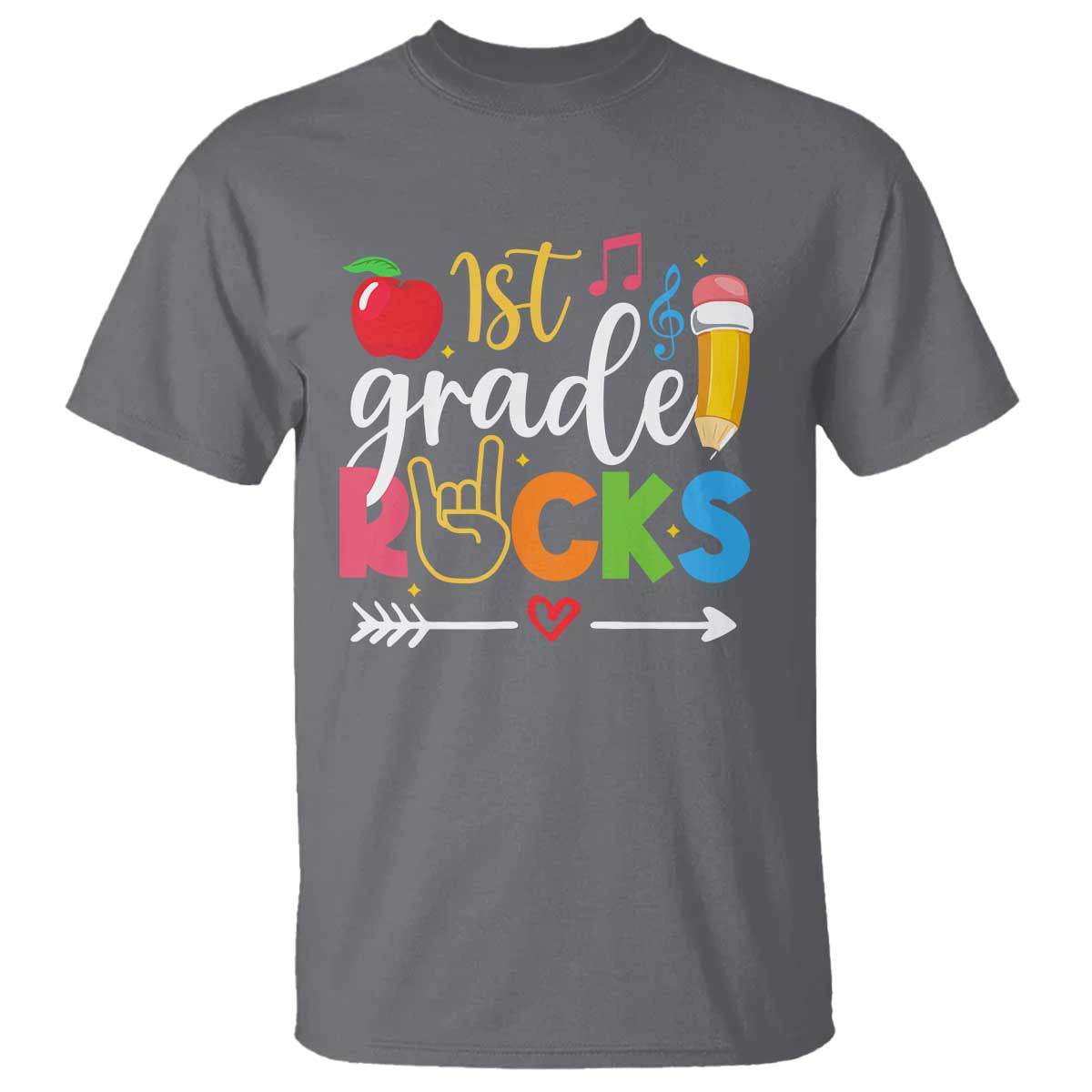 First Grade Rocks T Shirt Back To School Pencil - Wonder Print Shop