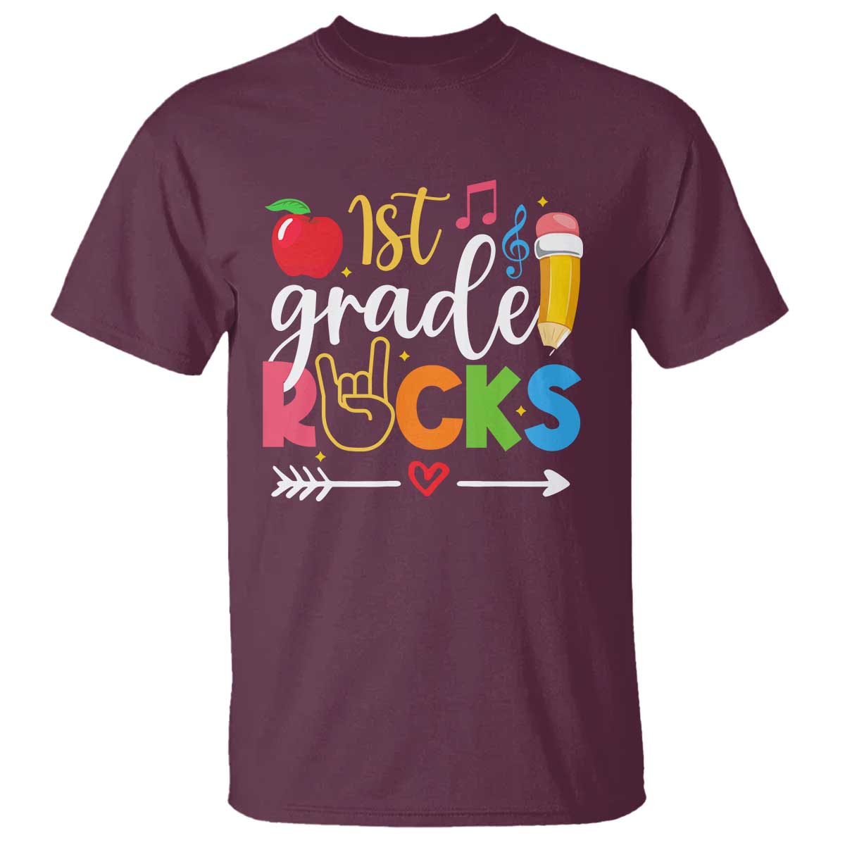 First Grade Rocks T Shirt Back To School Pencil - Wonder Print Shop