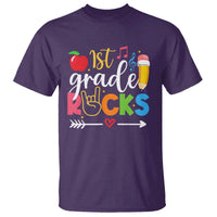 First Grade Rocks T Shirt Back To School Pencil - Wonder Print Shop