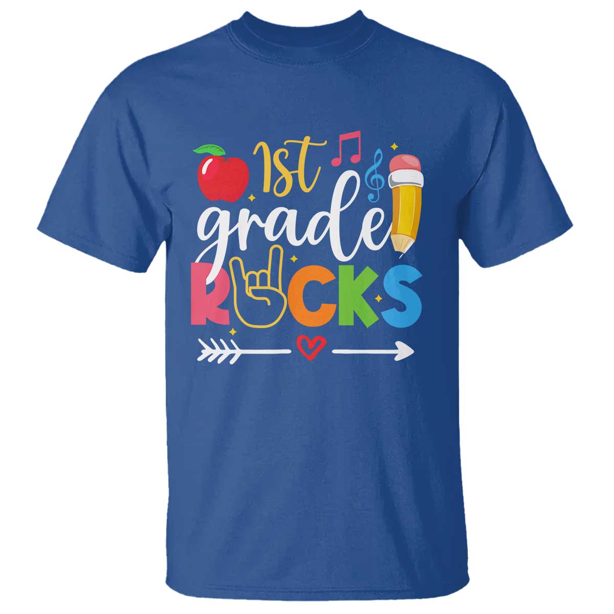First Grade Rocks T Shirt Back To School Pencil - Wonder Print Shop