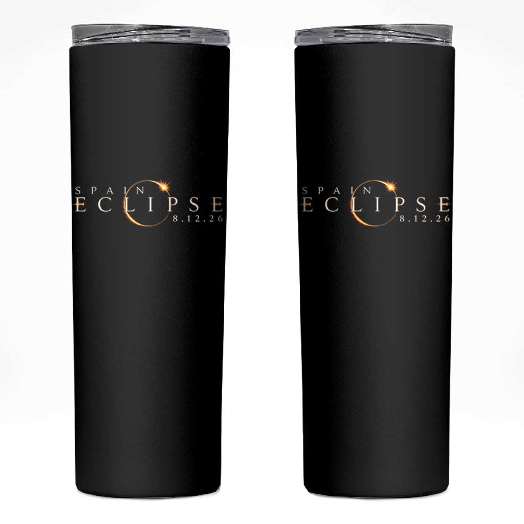 Spain Solar Eclipse 2026 Skinny Tumbler August 12 2026 Total Eclipse