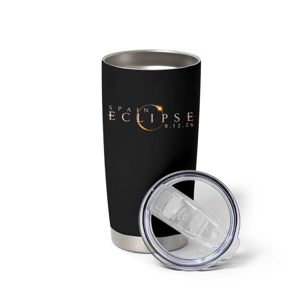 Spain Solar Eclipse 2026 Tumbler Cup August 12 2026 Total Eclipse