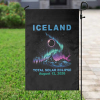 Iceland Total Solar Eclipse 2026 Garden Flag August 12 Eclipse Totality Chaser Aurora Northern Lights
