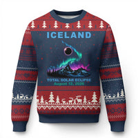 Iceland Total Solar Eclipse 2026 Ugly Christmas Sweater August 12 Eclipse Totality Chaser Aurora Northern Lights