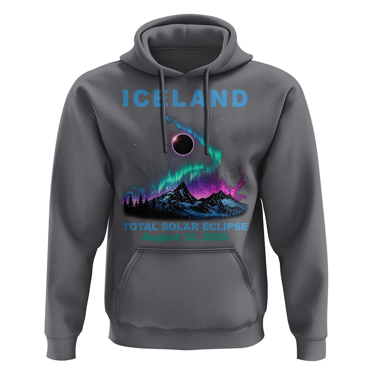 Iceland Total Solar Eclipse 2026 Hoodie August 12 Eclipse Totality Chaser Aurora Northern Lights