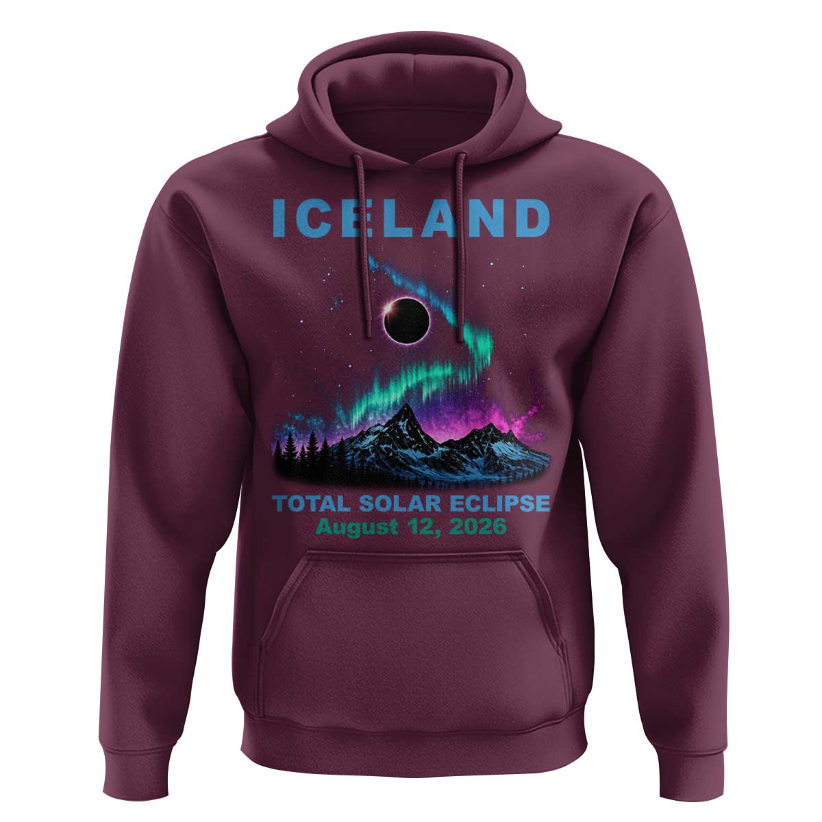 Iceland Total Solar Eclipse 2026 Hoodie August 12 Eclipse Totality Chaser Aurora Northern Lights