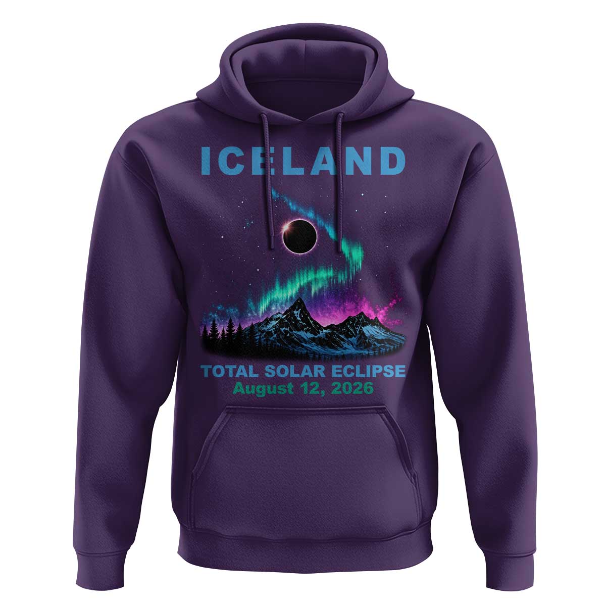 Iceland Total Solar Eclipse 2026 Hoodie August 12 Eclipse Totality Chaser Aurora Northern Lights