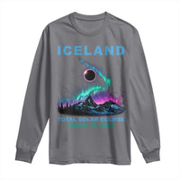 Iceland Total Solar Eclipse 2026 Long Sleeve Shirt August 12 Eclipse Totality Chaser Aurora Northern Lights