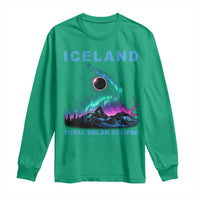 Iceland Total Solar Eclipse 2026 Long Sleeve Shirt August 12 Eclipse Totality Chaser Aurora Northern Lights