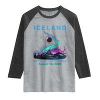 Iceland Total Solar Eclipse 2026 Raglan Shirt August 12 Eclipse Totality Chaser Aurora Northern Lights