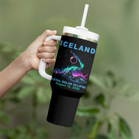 Iceland Total Solar Eclipse 2026 Tumbler With Handle August 12 Eclipse Totality Chaser Aurora Northern Lights